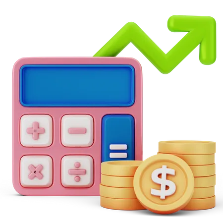 Dollar Increasing  3D Icon