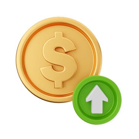 Dollar Increasing 3D Icon