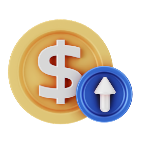 Dollar Increasing  3D Icon