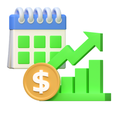 Dollar Investment Price Up  3D Icon