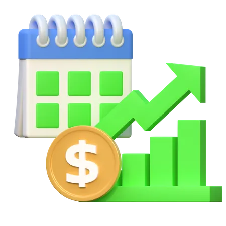 Dollar Investment Price Up  3D Icon