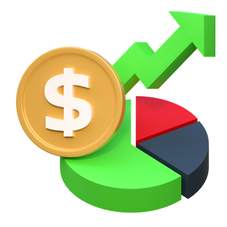 Dollar Investment Price Up  3D Icon