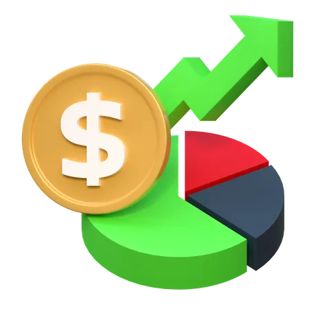 Dollar Investment Price Up  3D Icon