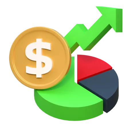 Dollar Money Price Up High Data Statistic Finance Icon 3 D Illustration 3D Icon