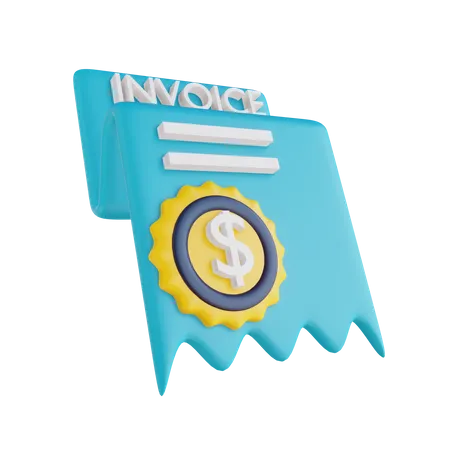 Dollar Invoice  3D Illustration