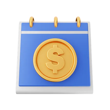 Dollar-Kalender  3D Icon