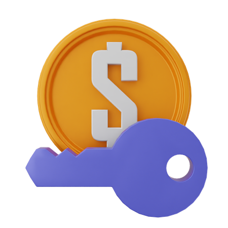 Clé dollar  3D Icon