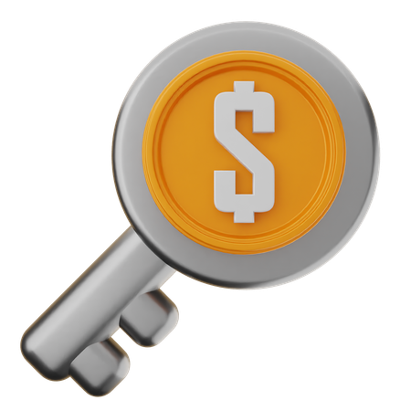 Clé dollar  3D Icon