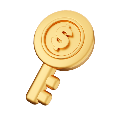 Dollar Key  3D Icon