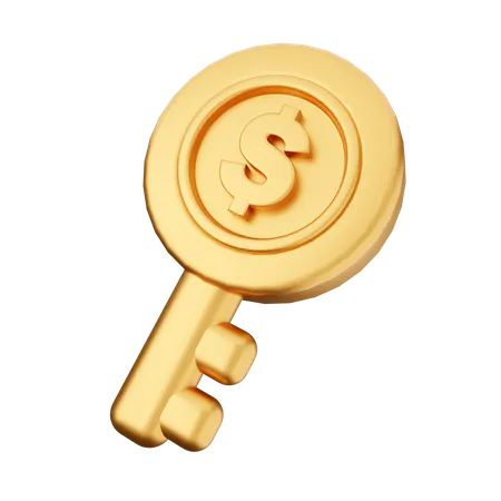 Dollar Key  3D Icon