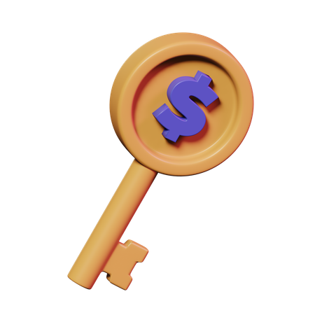 Dollar Key  3D Icon