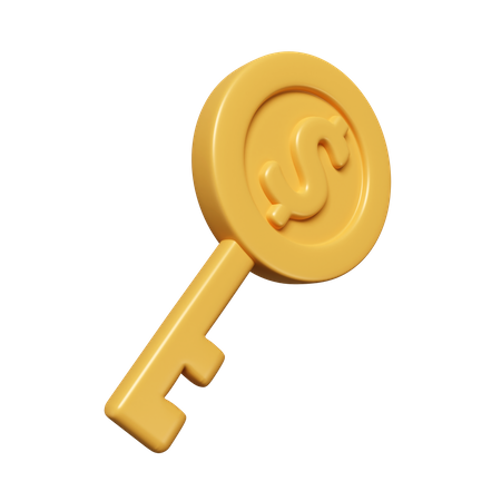 Dollar Key  3D Icon