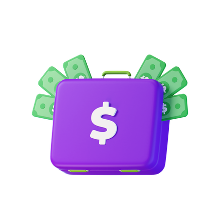 Dollar-Koffer  3D Icon