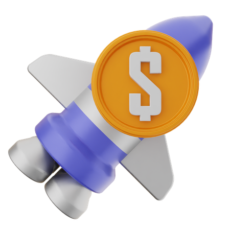 Lancement du dollar  3D Icon