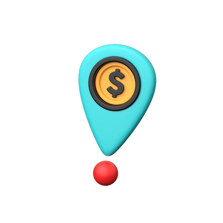 Dollar Location  3D Icon