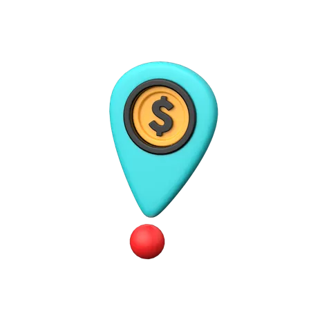 Dollar Location 3 D Icon Indicating Financial Opportunities Or Services Symbolizing Currency Exchange Banking Or Investment Destinations 3D Icon
