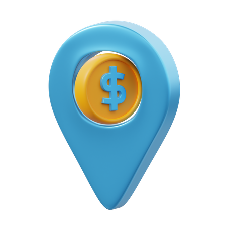 Dollar Location  3D Icon