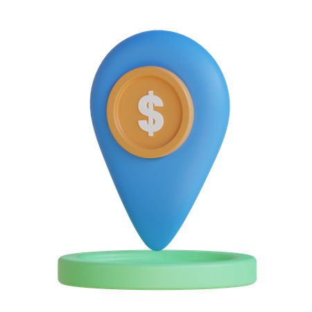 Dollar Location  3D Icon