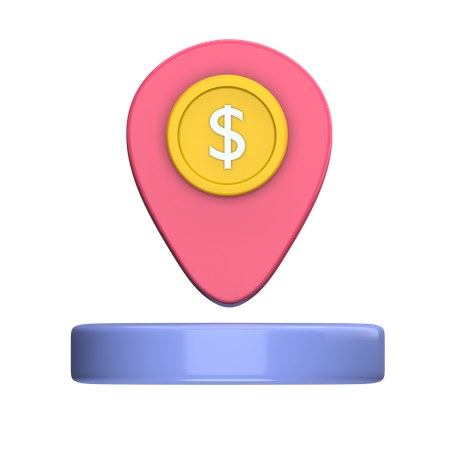 Dollar Location  3D Icon