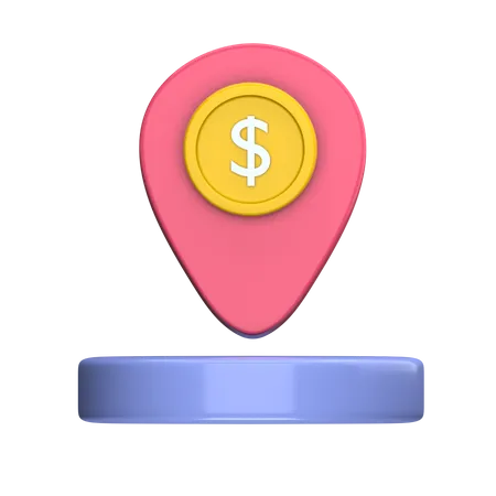 Dollar Location  3D Icon