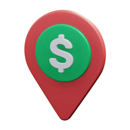 Dollar Location  3D Icon