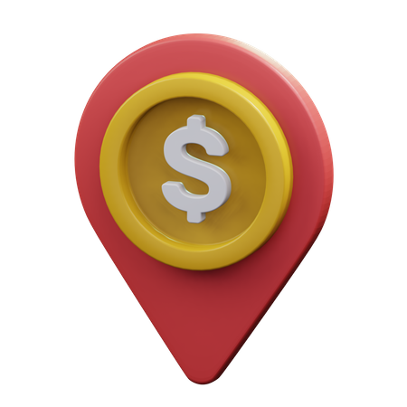 Dollar Location  3D Icon