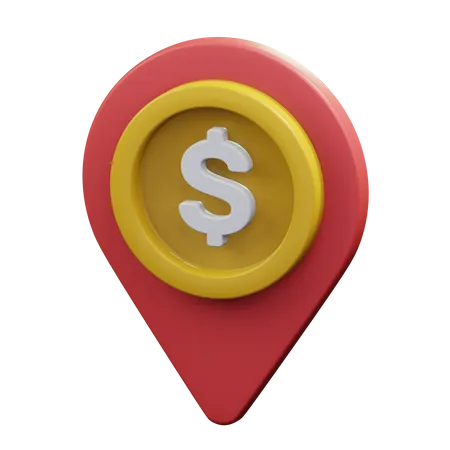 Dollar Location  3D Icon