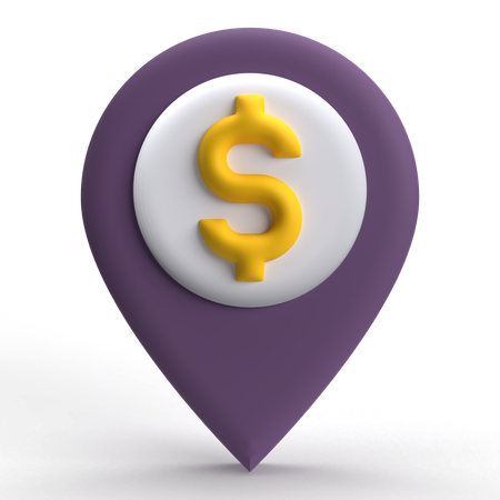 Dollar Location  3D Icon