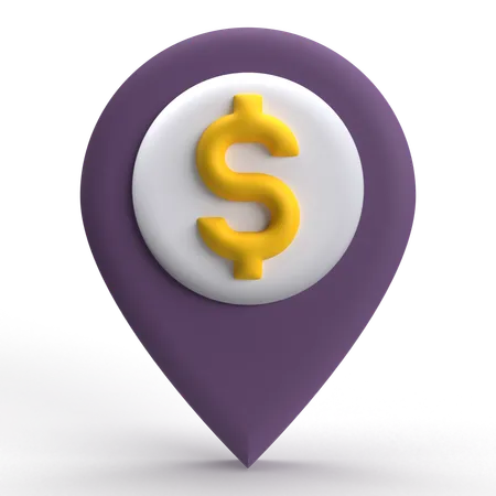 Dollar Location  3D Icon