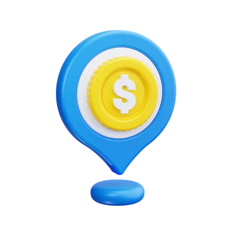 Dollar Location  3D Icon