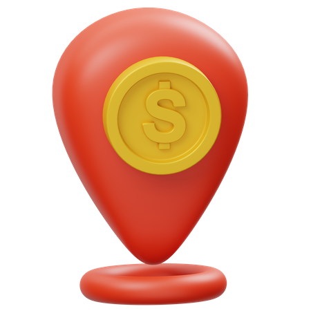 Dollar Location  3D Icon