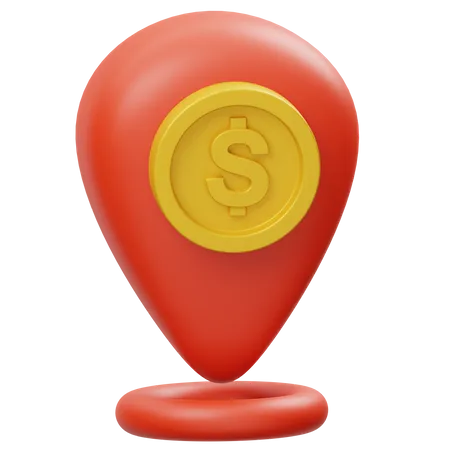 Dollar Location  3D Icon