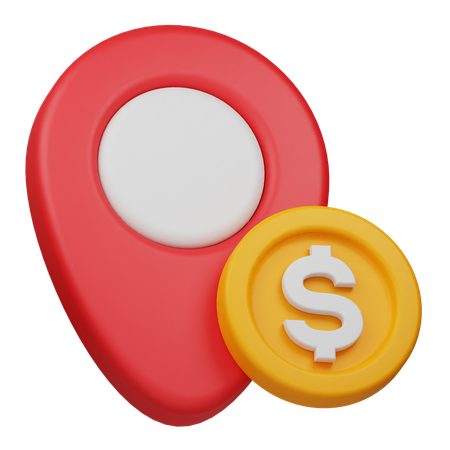 Dollar Location  3D Icon