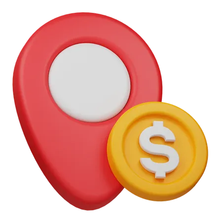 Dollar Location  3D Icon