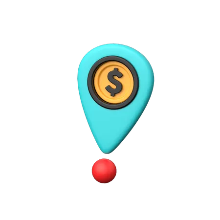 Dollar Location  3D Icon