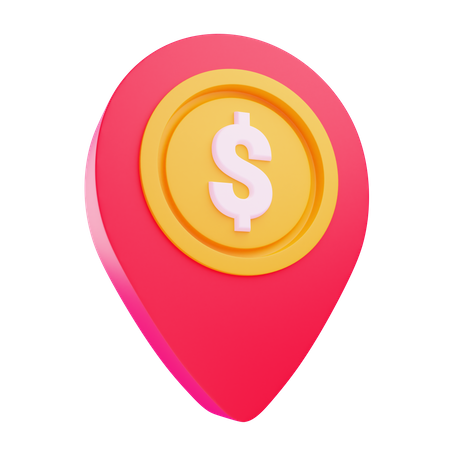 Dollar Location  3D Icon