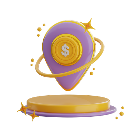 Dollar Location  3D Icon
