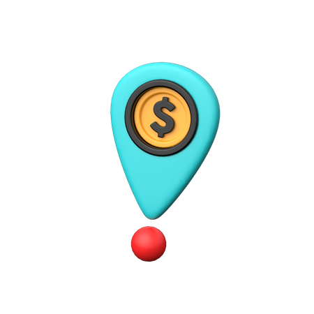 Dollar Location  3D Icon