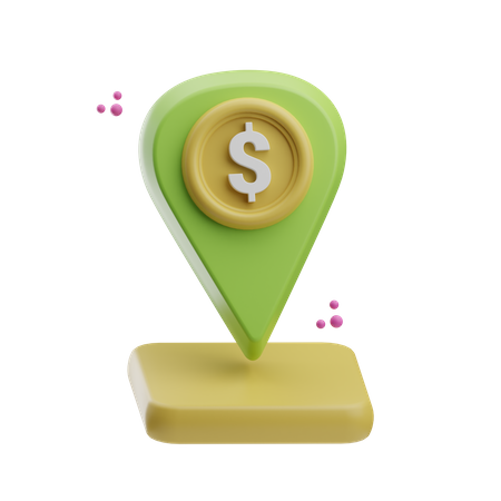 Dollar Location  3D Icon