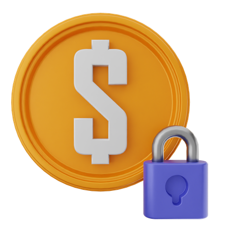 Verrouillage du dollar  3D Icon
