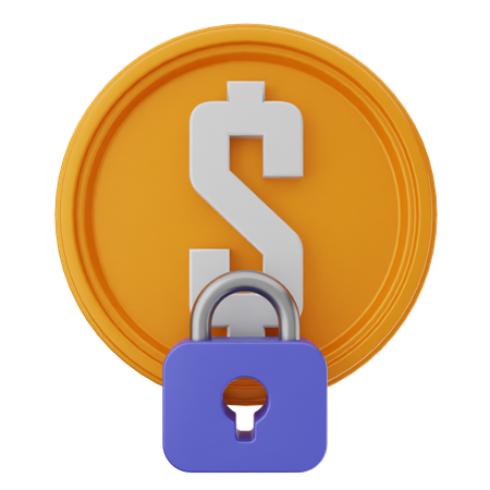 Verrouillage du dollar  3D Icon