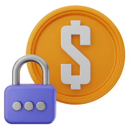 Verrouillage du dollar  3D Icon