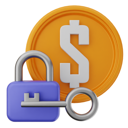 Verrouillage du dollar  3D Icon