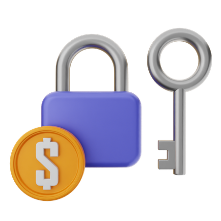 Verrouillage du dollar  3D Icon