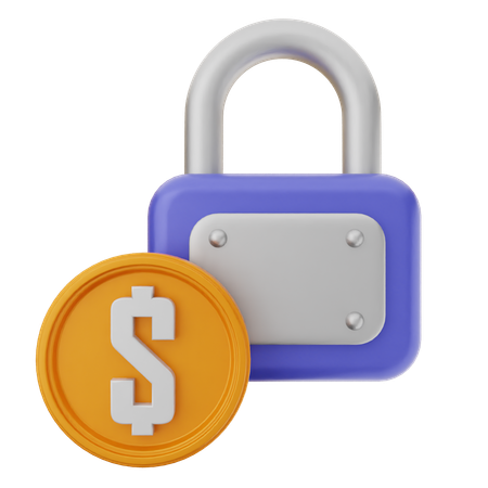 Verrouillage du dollar  3D Icon