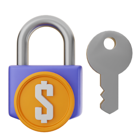 Verrouillage du dollar  3D Icon