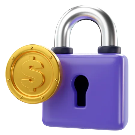 Dollar Lock  3D Icon