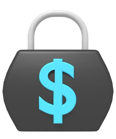 Dollar Lock  3D Icon