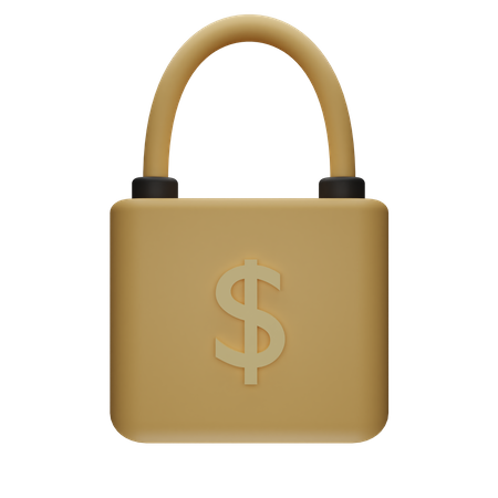 Dollar Lock  3D Icon