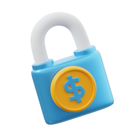 Dollar Lock  3D Icon